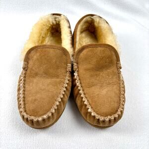 L.L. BEAN Wicked Good Venetian Men Sz 11 M Brown Slipper Suede Hard Sole 296508